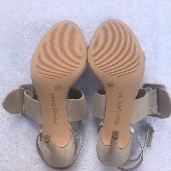 Enzo Angiolini Suede and Metallic Sandal - Picture 4 of 8